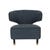 Sabine Occasional Chair - Blueberry Speckle - Black Metal - GlobeWest