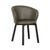 Sketch Glide Dining Armchair - Kale Leather - Black Onyx - GlobeWest