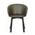 Sketch Glide Dining Armchair - Kale Leather - Black Onyx - GlobeWest