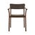 Sketch Poise Upholstered Back Armchair - Cigar Leather - Smoked Oak - GlobeWest