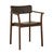 Sketch Poise Upholstered Back Armchair - Cigar Leather - Smoked Oak - GlobeWest