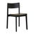 Sketch Poise Upholstered Dining Chair - Armour Leather - Black Onyx - GlobeWest