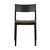 Sketch Poise Upholstered Dining Chair - Armour Leather - Black Onyx - GlobeWest