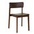 Sketch Poise Upholstered Back Dining Chair - Cigar Leather - Smoked Oak - GlobeWest
