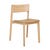 Sketch Poise Upholstered Dining Chair - Camel Leather - Light Oak - GlobeWest