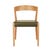 Sketch Ronda Dining Chair - Kale Leather - Light Oak - GlobeWest