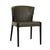 Sketch Ronda Upholstered Dining Chair - Kale Leather - Black Onyx - GlobeWest