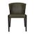 Sketch Ronda Upholstered Dining Chair - Kale Leather - Black Onyx - GlobeWest
