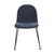 Smith Sleigh Dining Chair - Copeland Ink - Black Metal - GlobeWest