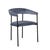 Stanley Dining Armchair - Steel Blue - Black - GlobeWest