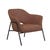 Vittoria Metal Leg Occasional Chair - Rust Speckle - Black Metal - GlobeWest