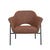 Vittoria Metal Leg Occasional Chair - Rust Speckle - Black Metal - GlobeWest