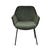 York Dining  Arm Chair - Cypress Green Velvet - Black Metal - GlobeWest