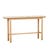 Artie Oval Marble Console - Matt Brown Vein Marble - Natural Ash - GlobeWest