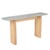 Sketch Tathra Marble Console - White Marble - Light Oak - GlobeWest