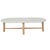 Artie Oval Marble Coffee Table - Matt White Marble - Natural Ash - GlobeWest