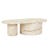 Atlas Pillar Coffee Table - Matt Brown Vein Marble - GlobeWest
