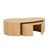 Oberon Curve Nest Coffee Table - Natural Ash - GlobeWest