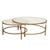 Verona Charm Nest of 2 Coffee Tables - Crema Beige Marble - Antique Brass - GlobeWest