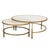 Verona Charm Nest of 2 Coffee Tables - Crema Beige Marble - Antique Brass - GlobeWest