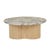Artie Wave Ripple Coffee Table - Matt Ocean Marble - Natural Ash - GlobeWest