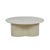 Artie Wave Ripple Coffee Table - Matt White Marble - Putty - GlobeWest