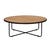 Cali Cross Coffee Table - Natural Teak - Black - GlobeWest