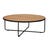 Cali Cross Coffee Table - Natural Teak - Black - GlobeWest