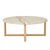 Camille Marble Coffee Table - Matt Brown Vein Marble - Natural Ash - GlobeWest