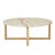 Camille Marble Coffee Table - Matt Brown Vein Marble - Natural Ash - GlobeWest