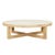 Eyre Coffee Table - White Marble - Wirebrushed Oak - GlobeWest