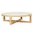 Eyre Coffee Table - White Marble - Wirebrushed Oak - GlobeWest
