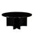 Oberon Eclipse Marble Coffee Table - Matt Black Marble - Matt Dark Oak - GlobeWest