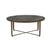 Ophelia Coffee Table - Sandblasted Black - Antique Brass - GlobeWest