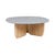 Sketch Eden Coffee Table - White Marble - Light Oak - GlobeWest