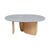 Sketch Eden Coffee Table - White Marble - Light Oak - GlobeWest