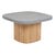 Sketch Gion Coffee Tables - Warm Grey Terrazzo - Light Oak - GlobeWest