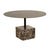 Verona Pillar Coffee Table - Golden Portoro - Black - GlobeWest