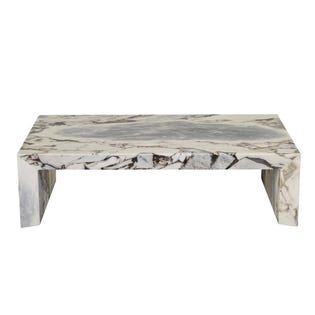 Elle Monument Coffee Table - Matt Ocean Marble - GlobeWest