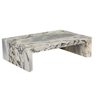Elle Monument Coffee Table - Matt Ocean Marble - GlobeWest