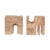 Rufus Rovine Set of 2 Bookends - Travertine - GlobeWest