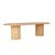 Benjamin Ripple Oval Dining Tables - Natural Ash - GlobeWest