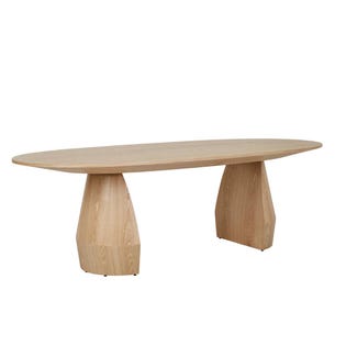 Bloom Oval Dining Table - Natural Ash - GlobeWest