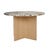 Elsie Round Dining Table - Matt Ocean Marble - Natural Ash - GlobeWest