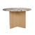 Elsie Round Dining Table - Matt Ocean Marble - Natural Ash - GlobeWest