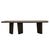 Jasper Asymmetric Dining Table - Black Oak - GlobeWest
