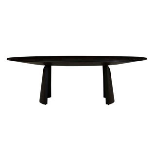 Kin Oval Dining Table - Matt Dark Oak - GlobeWest