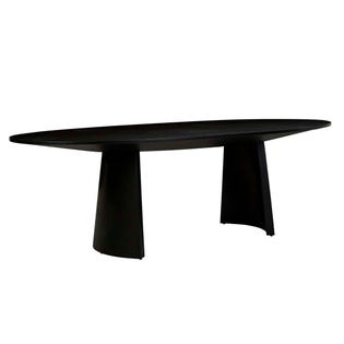 Kin Oval Dining Table - Matt Dark Oak - GlobeWest