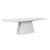 Livorno Pier Dining Table - White Speckle - GlobeWest