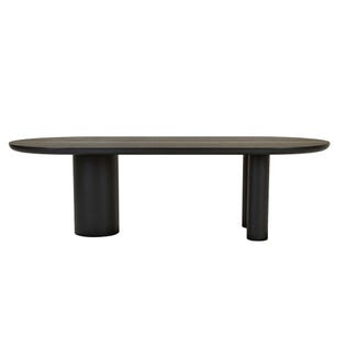 Seb Oval Dining Table - Black Oak - GlobeWest
